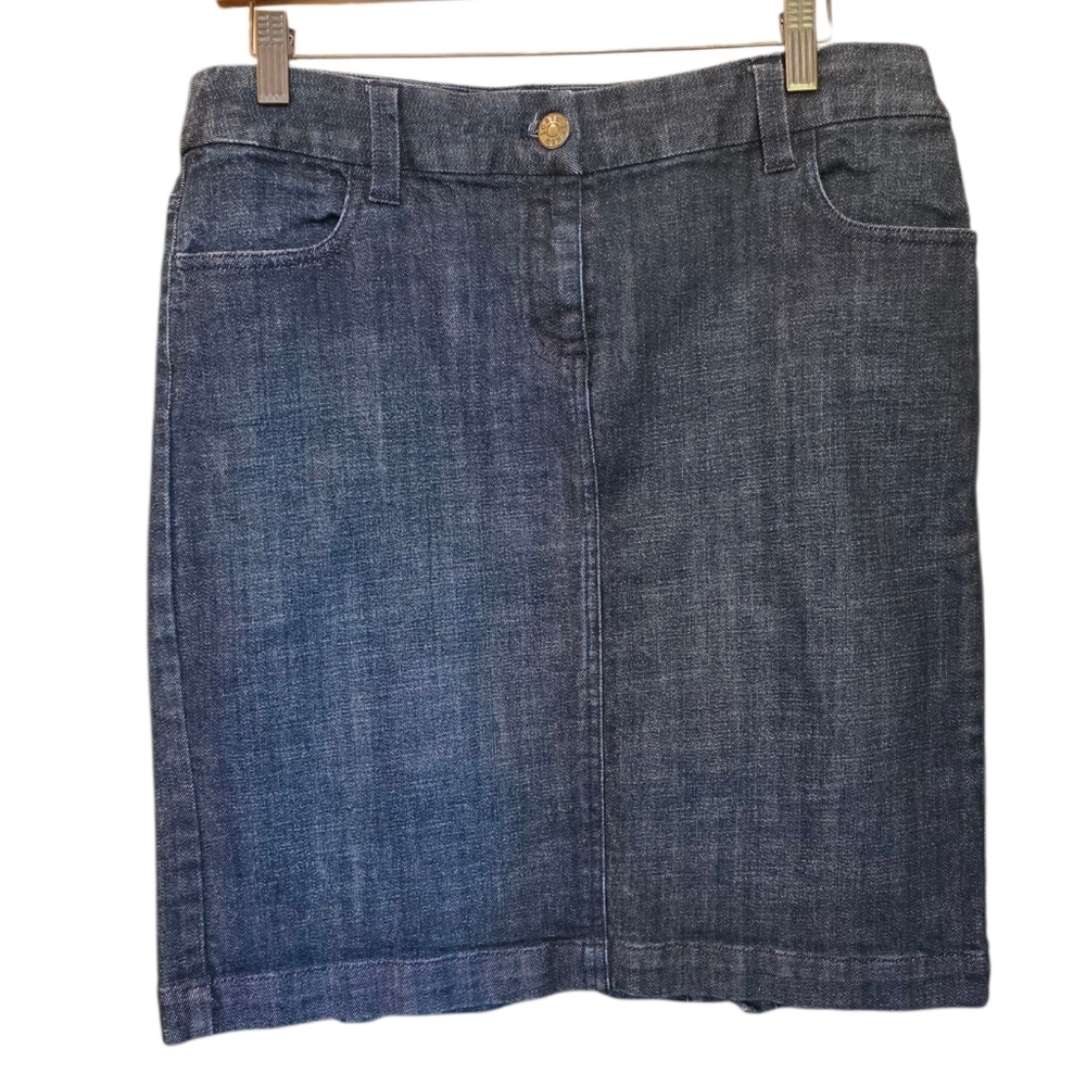 J. Crew Blue Denim Pencil Skirt - Picture 1 of 6
